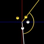 Golden angle, four balls Golden angle, four balls