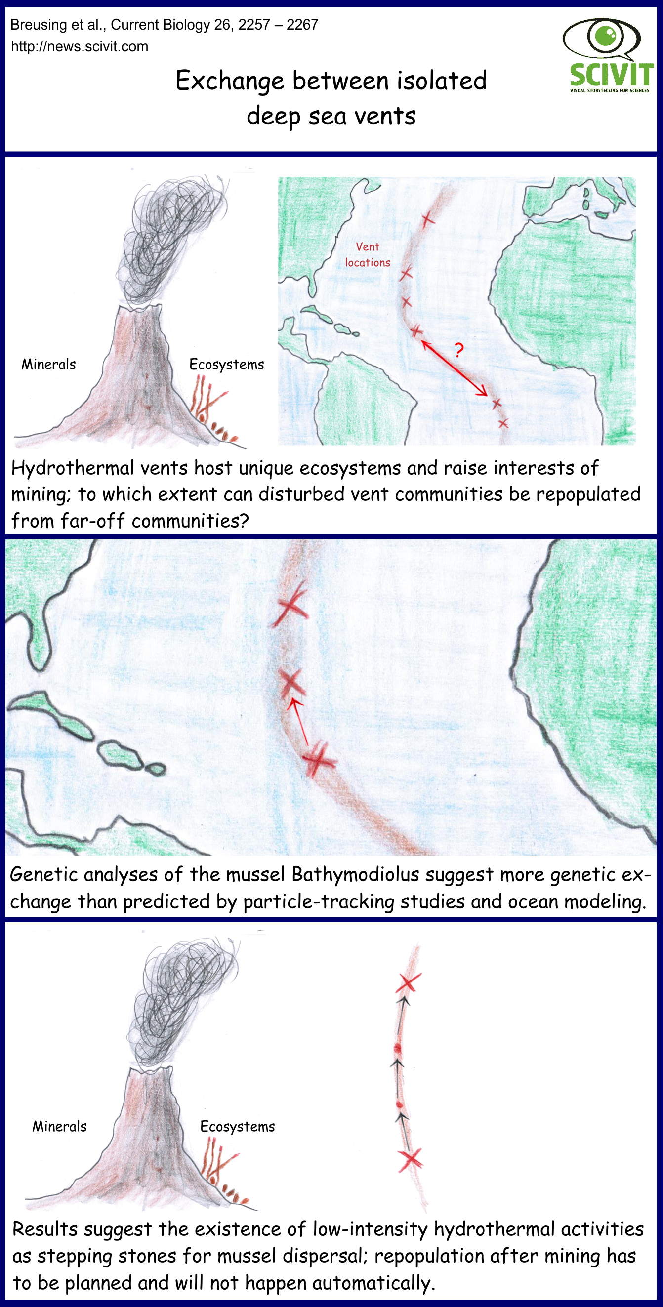  Exchange between isolated deep sea vents