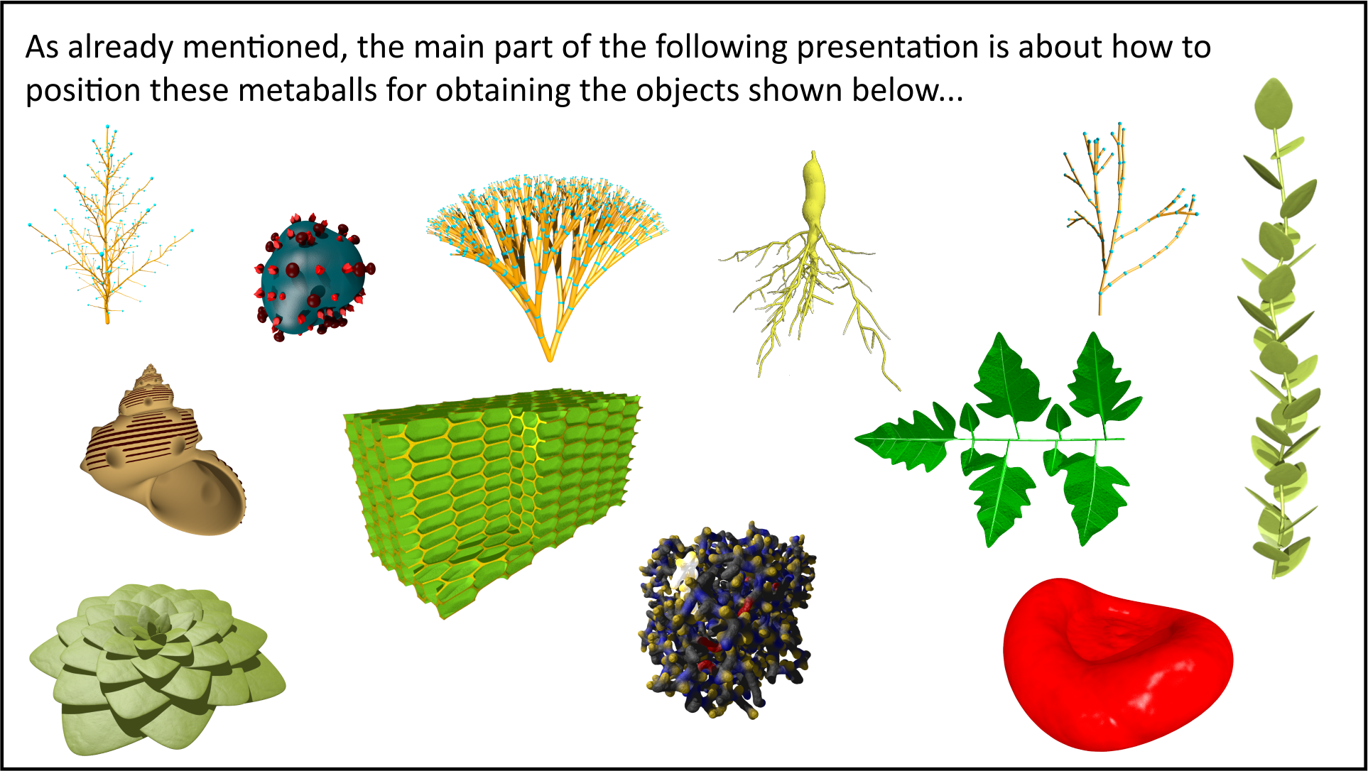 3D modelling of natural structures