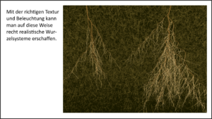 3D-Modell Wurzelsysteme im Boden