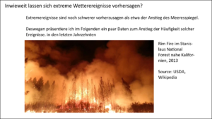 Inwiefern können Klimamodelle Extremereignisse vorhersagen?